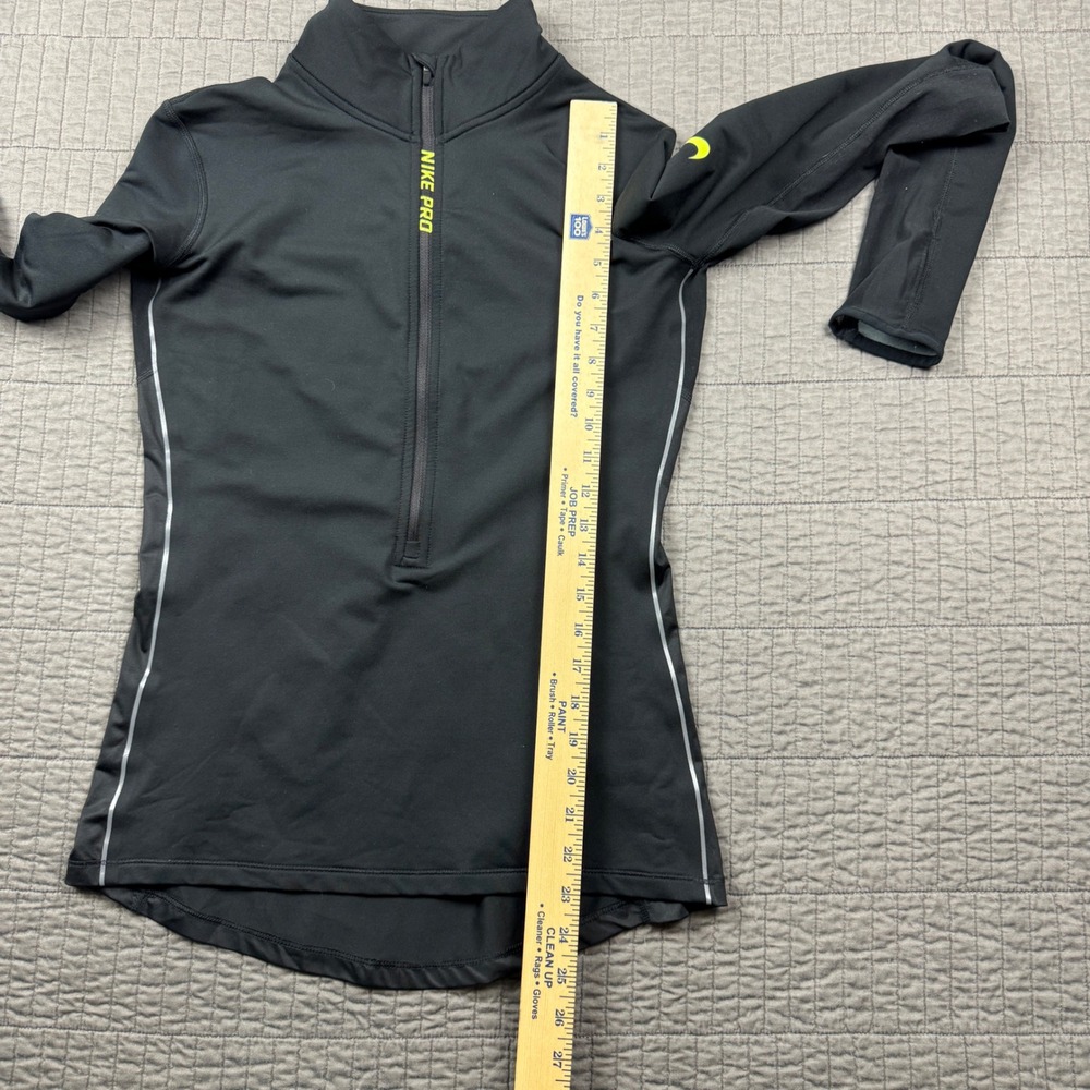 Nike Pro Dri-FIT Womens Medium Black Quarter Zip Running Top Athletic Active - Picture 9 of 10